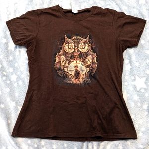 Steampunk Owl 🦉 T-shirt Size M
